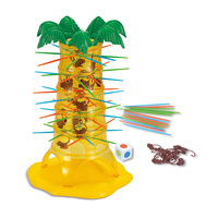 Jeu de table interactif familial en plastique - Singes qui tombent et qui se retournent, jeu stimulant pour enfants