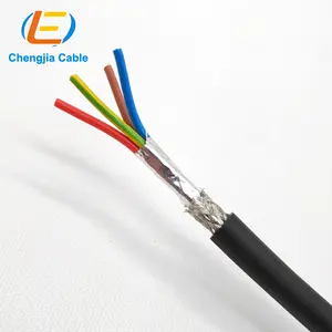 YY08 4x1mm 17AWG Electronic Control Cable LiYCY flexible polyvinyl flexible shielded polyvinyl PVC control RVV-4X1.5 cable