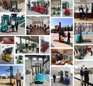 1 Ton 1.6 M Pallet Stacker Truck Hand Year Warranty Hand <b>Forklift</b> - Product Image 6