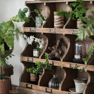 Farmhouse Rustic <strong>Pine</strong> Wood Display <strong>Corner</strong> Ladder Retro Solid Wooden Plant Storage Stand <strong>Shelf</strong> for Living Room - Product Image 5