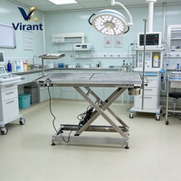 Table d'opération vétérinaire en acier inoxydable personnalisée Virant pour animaux de grande taille, chiens, table chirurgicale diagnostique électrique réglable