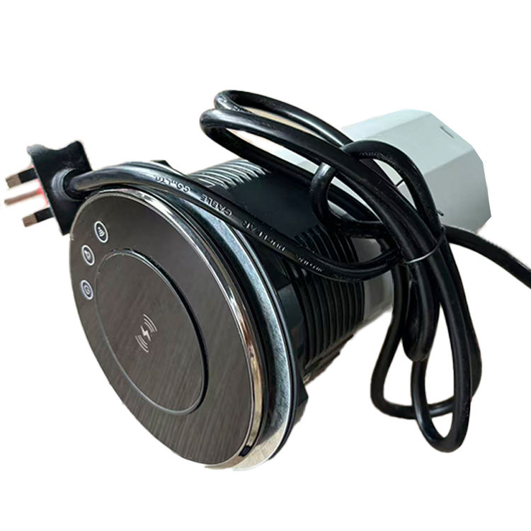 VNX Smart Wifi Motorized Pop up Socket IP65 Universal Outlet with Voice Control Wireless Charging Speaker for Office Hotel