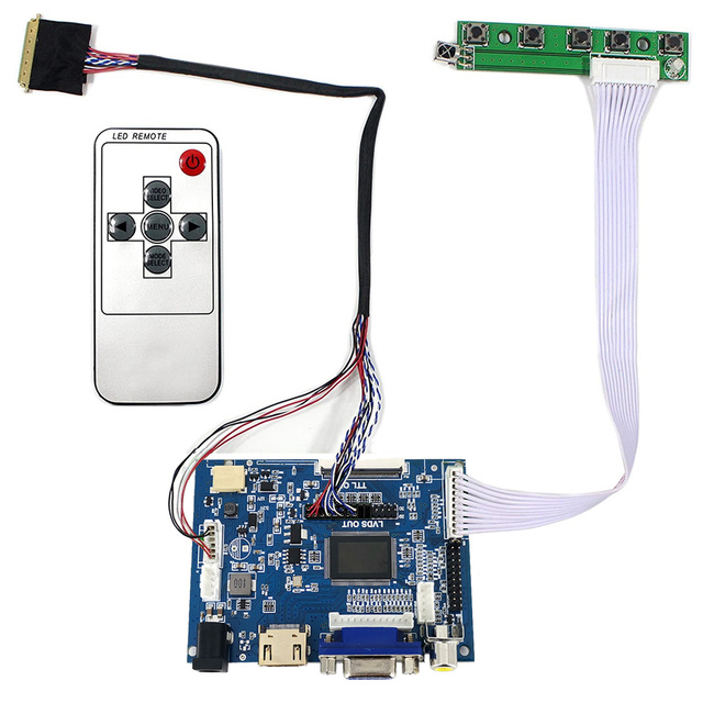 Lcd Driver Board AT070TN94 TTL 50pin NJ070NA-23A LVDS 40pin Interface Universal Lcd Controller Board