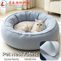 Tissu Scuba Teint en Maille Extensible Respirant 300GSM 2mm d'Épaisseur avec Couche Isolante 92% Polyester 8% Spandex pour Nids d'Animaux et Vêtements