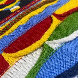 Chemise en cachemire tricotée pour homme, personnalisée, avec impression brodée, anti-froissement, manches courtes, design luxueux - Product Image 3