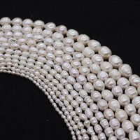 Perles d'eau douce naturelles 2-13 mm, perles blanches de haute qualité à trou droit pour la fabrication de bijoux, colliers DIY