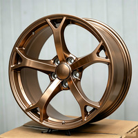 Jantes forgées monobloc personnalisées 6061 T6 Bronze 5 branches 5x114.3 5x120 5x112 16 17 18 19 pouces pour 370Z 350Z Nismo V1