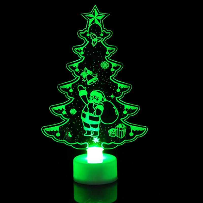 ZVO Decorazione natalizia con luci notturne 3D per tavolo di Natale LED