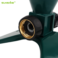SUNSHINE 360 Gear Drive Giratorio Rociador de césped Sistema de riego de metal de conexión rápida para rociador giratorio de jardín