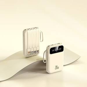 Bancos de energía de carga rápida 10000mAh Banco de energía personalizado <span class=keywords><strong>20000</strong></span> Mah Cargador rápido Banco de energía inalámbrico con cable de alta capacidad - Product Image 3