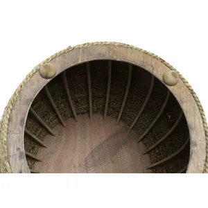 Repose-pieds en corde de chanvre 45x45x52cm NATUREL - Product Image 4