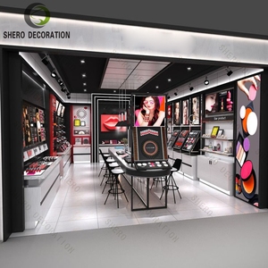 Meubles de magasin de maquillage au détail, décoration, vitrine flottante personnalisée pour magasin de cosmétiques avec étagère de présentation en bois pour le maquillage - Product Image 4