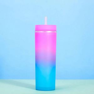 Gobelets en plastique noir mat de 24 oz avec couvercle blanc et paille, personnalisables avec logo, pour boissons froides – Nouveauté en gros - Product Image 3