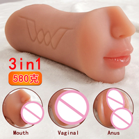 YQ Masturbador Masculino de TPE con Tacto de Piel Real sin Deformación, 7.48in, Vagina de Bolsillo para Juguetes Sexuales para Adultos 18+