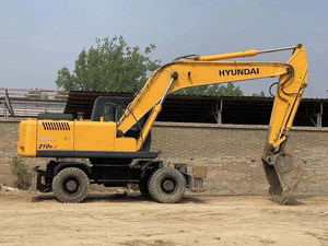 Excavatrice sur pneus Hyundai 210W-7 de 21 tonnes d'occasion, 95% neuve, prix bas, machines de construction lourdes, moteur, boîte de vitesses, pompe, moteur 125kw - Product Image 3