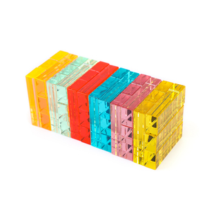 EDUSense-Puzzle Montessori multi-couleurs, blocs de construction en acrylique de grande taille, cubes en <span class=keywords><strong>plastique</strong></span>, ensemble haut - Product Image 4