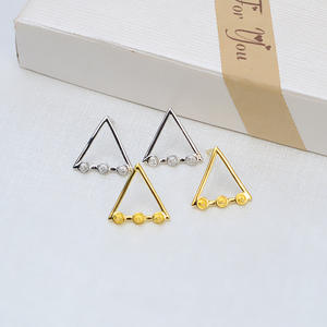 S925 Silver Sunrise Sunny Dark Cloud Lightning Earpin <b>Pearl</b> <b>Earring</b> Fashion Stud Semi-Finished Empty Support Accessory 970 - Product Image 3