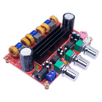 Module amplificateur audio WAVGAT 2.1 TPA3116D2 100W 12V-24V à large plage de tension pour subwoofer, circuit amplificateur de puissance sonore personnalisé