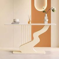 Console de style crème, design italien de luxe léger, multifonctionnelle, avec plateau en granit, pour salon, couloir, hôtel, villa, entrée