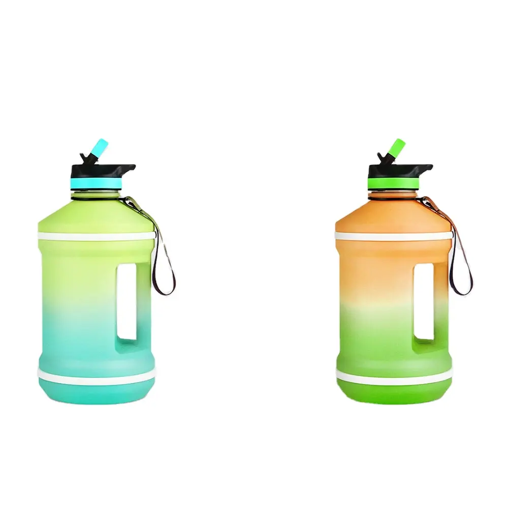 손잡이가 있는 2.2L 대형 스포츠 물병 BPA 프리 재사용 가능한 플라스틱 물주전자 누수 방지 수중 병 야외 스포츠 용