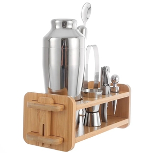 Vente en gros d'accessoires de <span class=keywords><strong>bar</strong></span> <span class=keywords><strong>français</strong></span> haut de gamme ensembles de 10 pièces d'outils de <span class=keywords><strong>bar</strong></span> de voyage équipement en acier inoxydable jigger shaker à cocktail - Product Image 5