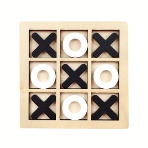 Jeu de Tic Tac Toe en bois personnalisé pour enfants et adultes, ensemble de jeu de société familial classique, éducatif, portable, divertissement, stratégie - Product Image 3