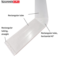 Vente directe d'usine, conduit rectangulaire en PVC plat 256*48mm, tuyau de ventilation en PVC pour installation au plafond