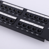 Panneau de distribution téléphonique 2U 19 pouces CAT3 RJ11 25/50 ports – Boîtier de distribution vocale RJ11 25/50 ports