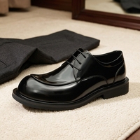 Produits Populaires 2026 – Chaussures Habillées Décontractées pour Hommes, Tendance, en Cuir Poli Bicolore Dégradé, à Semelle Épaisse et Plateforme