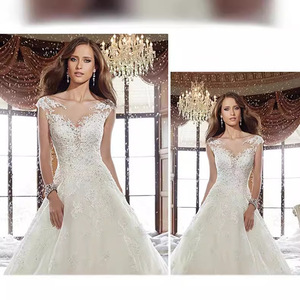 Wedding Dress Ball Gown Sweetheart Neckline Embroidered Lace Ivory White Natural Waist Vintage Style - Product Image 3