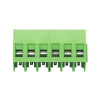 Connecteur de bornier à vis pour circuit imprimé, boîtier PA66 vert, pas de 5,0 mm, cage en fer ou en laiton à 45 degrés, 103-5.0