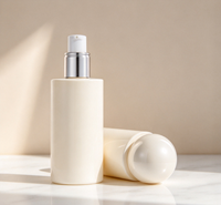Flacon de fond de teint en verre cylindrique personnalisé de 60 ml avec bouchon rond, flacon d'huile essentielle