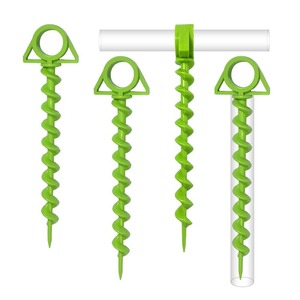 Anclajes de tierra naranjas de máxima resistencia, estacas para tiendas de campaña, resistentes al viento fuerte y al arena, para carpas de camping, hechos en China, 100% policarbonato reciclado - Product Image 4