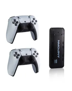 Wholesale game controller tv box-Video Gamepad Console 2.4G Wireless Controller HD Game Stick Box 4K 10000 games 64GB Classic Retro TV games For FC PS1 GBA
