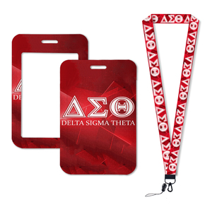 Lanières pour femmes de la sororité Delta Sigma Theta, porte-badge d'identification, étui pour carte de bus, étui pour carte de transport, étui pour carte bancaire, porte-carte - Product Image 3