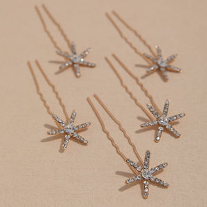 <span class=keywords><strong>Horquillas</strong></span> de diamantes de imitación de estrella de moda 5 uds un conjunto de <span class=keywords><strong>horquillas</strong></span> para niñas accesorios simples para el cabello de <span class=keywords><strong>novia</strong></span> <span class=keywords><strong>horquillas</strong></span> para mujeres - Product Image 2