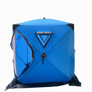 Tente de pêche d'<span class=keywords><strong>hiver</strong></span> OEM tente pour étang à poissons abri de pêche sur glace coton Portable 4 personnes Pop up tentes de pêche sur glace - Product Image 3