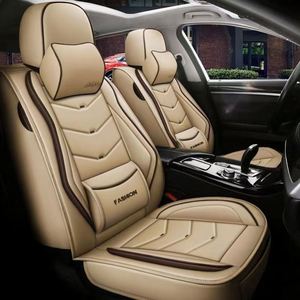 Housse de siège de voiture universelle de style sportif et protège-tête imperméables en PU pour sièges avant et arrière - Product Image 5