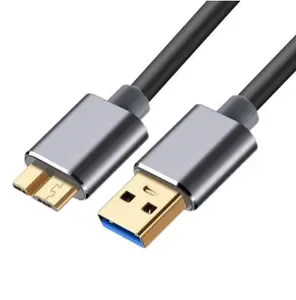 USB 3.0 Type A至USB3.0 Mi-cro B公适配器电缆数据同步电缆软线，用于外部硬盘驱动器磁盘硬盘电缆