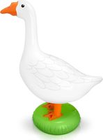 Grand ballon gonflable en PVC en forme d'oie blanche, design Art Déco, pour anniversaire sur le thème de la ferme, baby shower, accessoires photo, marque personnalisée disponible