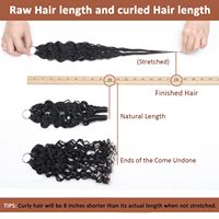 Extensions de cheveux humains bouclés birmans pré-séparés, 40 mèches, 50g, nœuds invisibles, effet plume, pour crochet