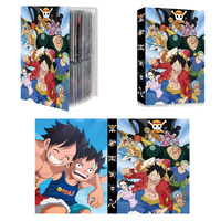 Reliure pour cartes à collectionner sur le thème de l'anime One Piece avec 4 pochettes à 4 compartiments, album TCG de grande capacité pour 240 cartes, pour le rangement des cartes de jeu à collectionner