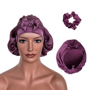 Gorro de Dormir Ajustable de Satén de Seda, Doble Capa, Turbante Nocturno para Cabello Largo, Rizado y con Trenzas para Mujeres - Product Image 3