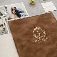 Porte-certificat de mariage élégant en velours de qualité avec feuille personnalisée, couverture de document élégante, utilisation pour la cérémonie de mariage, la mémoire de l'événement