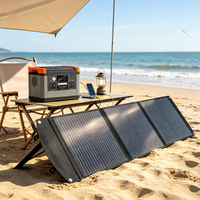 Sistema Generador de Energía Solar Fuera de la Red con Capacidad de 1008 Wh, Estación de Energía Portátil de 1500 W para Acampar al Aire Libre