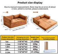 Sofá Cama Moderno de Franela, Compresible, Desmontable y Lavable para Sala de Estar, Apartamentos Pequeños y Alquileres, Tamaños Individual/Doble