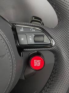 Volant de voiture en cuir perforé de style RS personnalisé avec bouton de démarrage/arrêt et sélecteur de conduite pour <span class=keywords><strong>Audi</strong></span> - Product Image 6