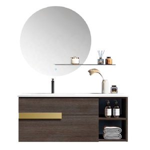 Mobilier de salle de bains en bois imei pro, meubles d'hôtel en bois étanche avec cadre en acier inoxydable, vente en gros - Product Image 1