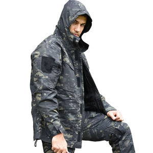 Vente en gros M65 vestes tactiques de camouflage pour hommes imperméable <span class=keywords><strong>pilote</strong></span> de vol <span class=keywords><strong>chasse</strong></span> coupe-vent manteaux à capuche multi-poches toile - Product Image 2