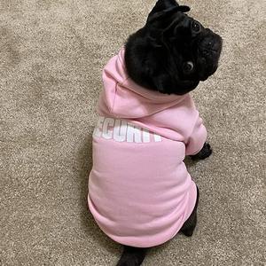 Venta caliente Diseñador Suministros para mascotas Ropa para perros Fleece Security Print Dog Hoodie - Product Image 5
